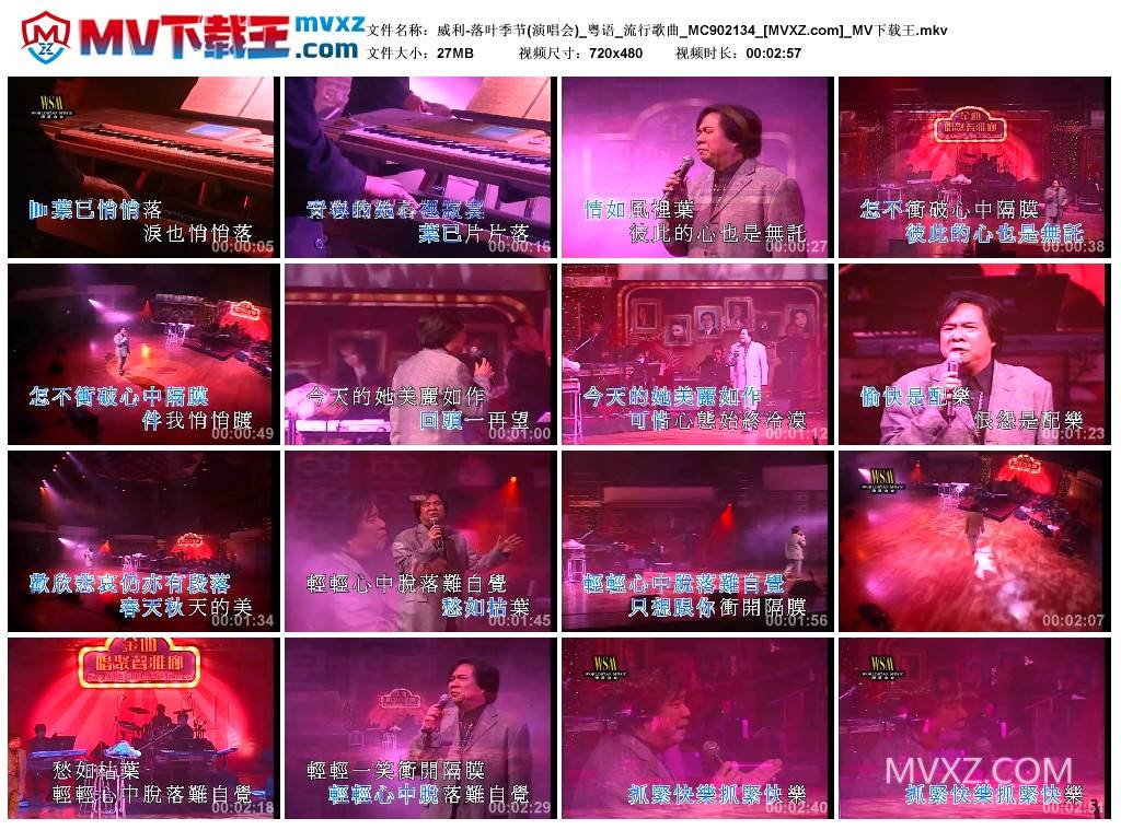 威利-落叶季节(演唱会)_粤语_流行歌曲_MC902134